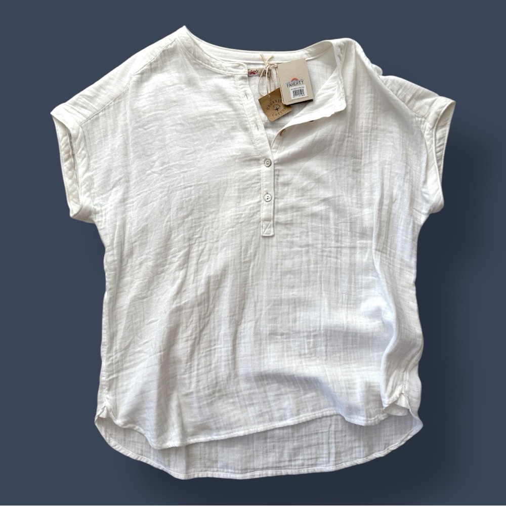 Faherty White Button Down Shirt